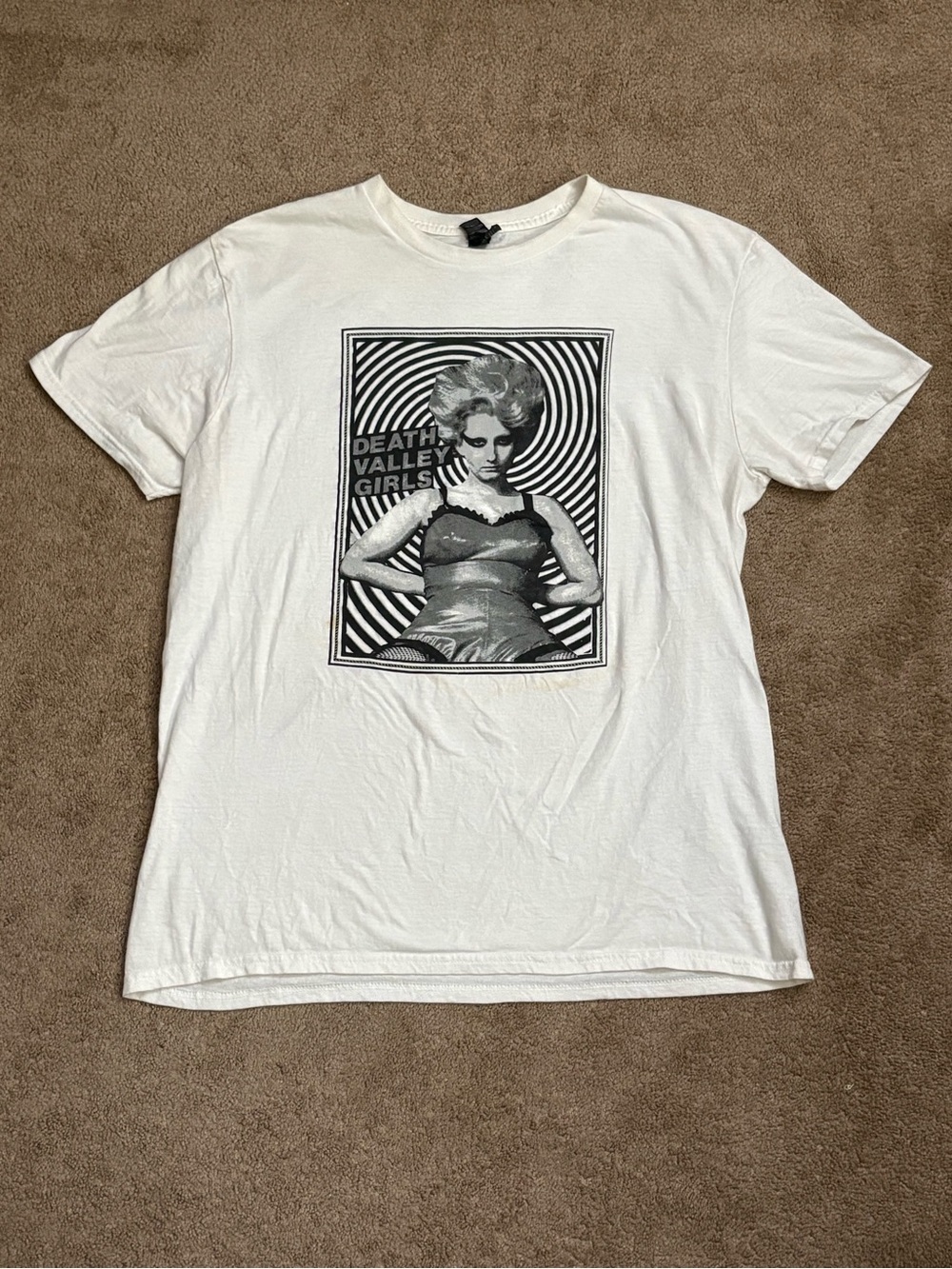 Anvil Death Valley Girls Hypnotizing Men’s Large White Band Tee T Shirt